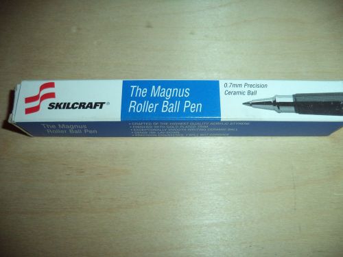 NEW Skilcraft Black Ink Magnus Roller Ball Pen 0.7mm Ceramic Ball Military Issue