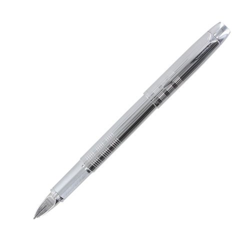 Parker IM Premium 5th Technology Ink Pen, Medium Point, Chiseled Chrome, Black