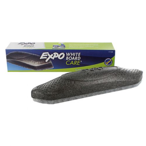 Expo Jumbo Dry Erase Board Whiteboard Eraser, Felt, 9.5&#034;w x 2&#034;d x 1-1/2h, Black