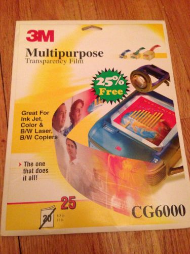 3M CG6000 Multipurpose Transparency Film 23 Sheets 8.5 in x 11 in
