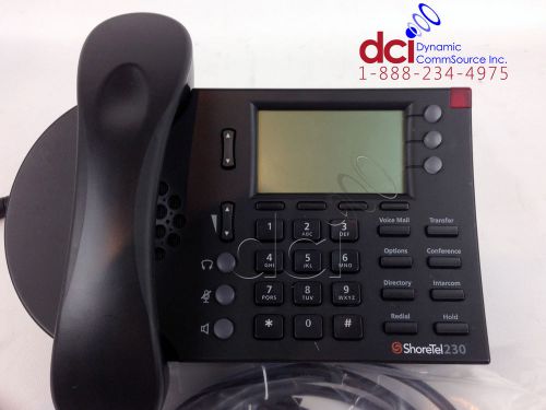 ShoreTel 230 Business Phone IP230 SEV Black VOIP ShorePhone Free Ship Warranty