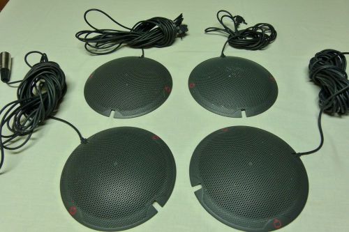 Lot of 4 PictureTel MIC-1 Table Top Video Conference Microphones