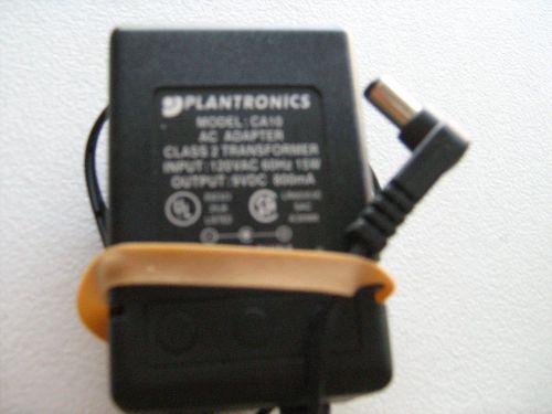 Plantronics CA10 A/C Power Supply Adapter 120VAC 60Hz 15W 9VDC 800mA Genuine OEM