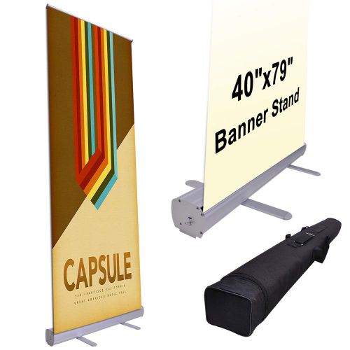 40&#034;X79&#034; economy Rollup Rectractable Banner Stand.