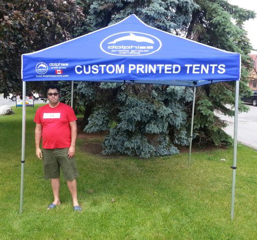 NEW Marketing Event Trade Show TENT 10&#039; x10&#039; Canopy + Full Color Printed Graphic