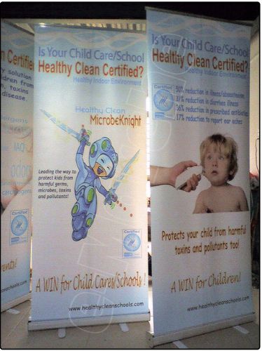 Roll up retractable banner with free printing for sale