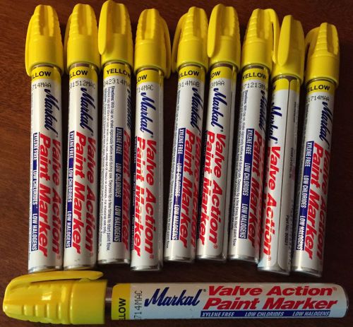 Markal Value Action Paint Marker Yellow LOT of 10