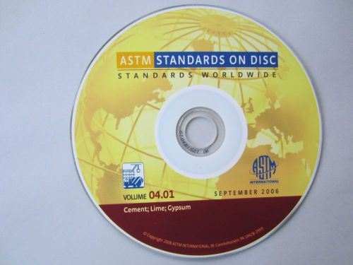 ASTM Standards on Disc Vol. 04.01 Cement; Lime; Gypsum (2006)