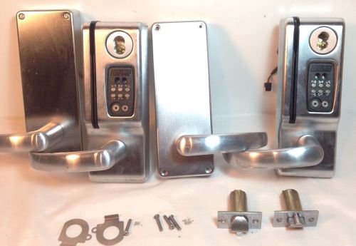2 x schlage locknetics cl5196 electronic security door lock handles card/keypad for sale