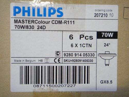 Philips 147553 cdm-r111 70w 830 gx8.5 24d nfl ceramic mh lamp 9280914  207210 for sale