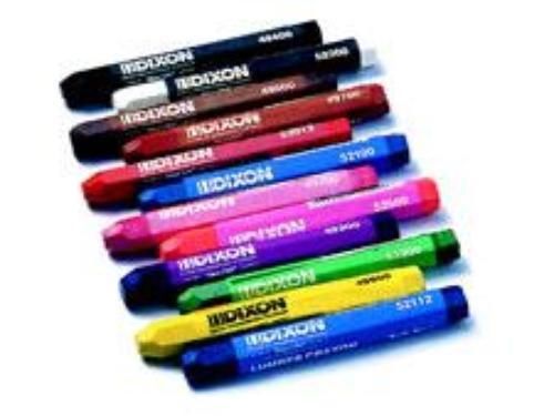 Dixon Ticonderoga Lumber Crayons Hex 4-1/2&#039;&#039; x 1/2&#039;&#039; Carbon Black