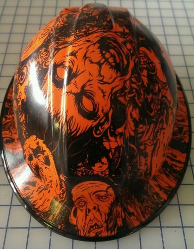 &#034;Hydrodipped Zombie Hard Hat - Pumpkin Orange&#034;