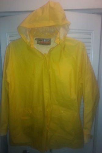 Medium ProRainGear Yellow Rain Slick Fisherman&#039;s Rain Gear M Medium EUC Dirty