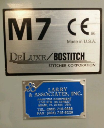 DeLuxe Bostitch M7 Stitcher / Manual