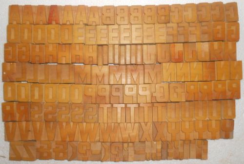 147 piece unique vintage letterpres wood wooden type printing blocks unused s938 for sale
