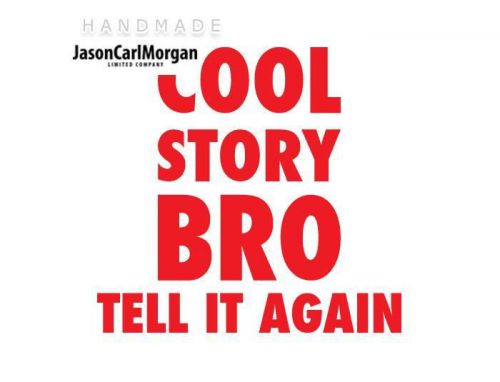 JCM® Iron On Applique Decal, Cool Story Bro Red