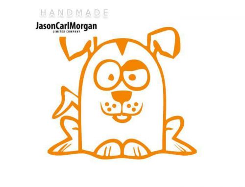 JCM® Iron On Applique Decal, Dog Neon Orange