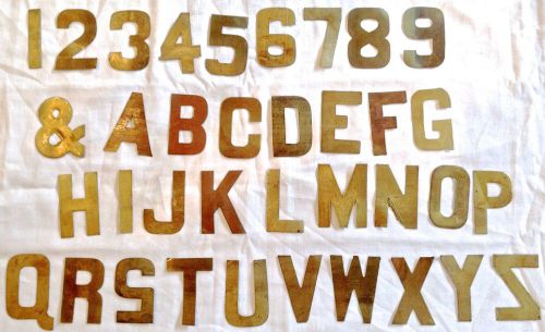 Vintage Antique Engraving Printers Brass Letters Alphabet &amp; Numbers