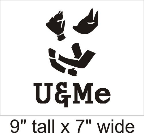 2X U &amp; Me Hug Car Vinyl Sticker Decal Decor Removable Product F15