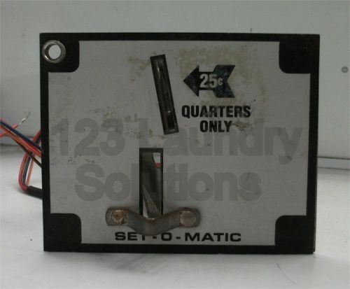 Wascomat front load washer set-o-matic 25? coin drop acceptor used for sale