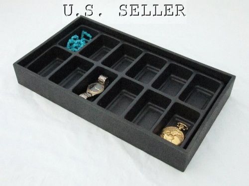 12 Slot Black Stackable Multipurpose Bead/Jewelry Tray