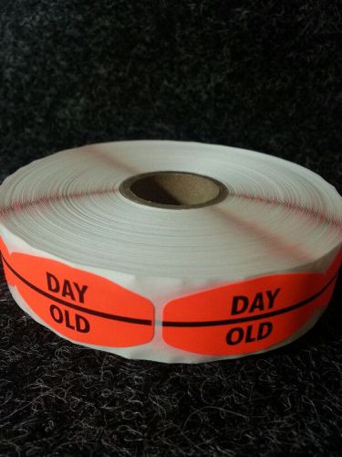 1.5&#034; x .75&#034; DAY OLD LABELS 1000 ea PER ROLL 1M/RL STICKERS