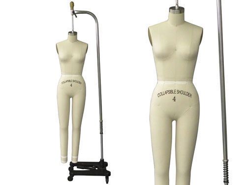 Professional female dress form mannequin full size 4 w/legs for sale