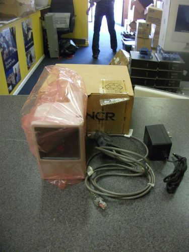 New NCR Barcode Omnidirectional Scanner w/ Cables and Power Adapter In Box
