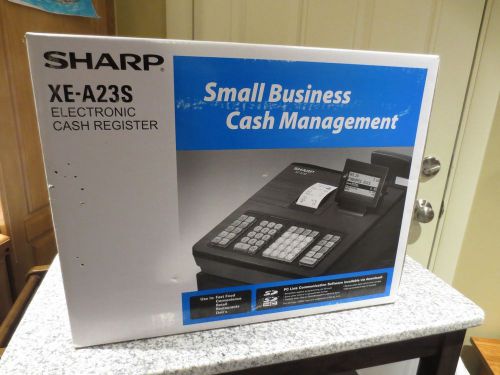 NEW! Sharp XE-A23S Cash Register (99 Pre-Prog Dept,2500 Price Lookups,3.7&#034; LCD)