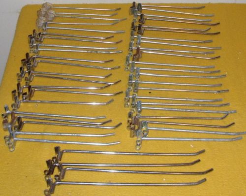 Lot of 47 Long  Slat-wall Hooks of Mix Sizes about 8&#034; and Up