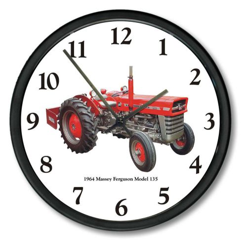 New 1964 MASSEY FERGUSON Model 135 Tractor Wall Clock 10&#034; Round Restored Vintage