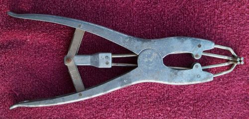 OMF Elastrator Castration Tool Veterinary Instrument Vintage Used Band Type
