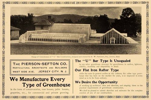 1905 Ad U Bar Flat Iron Greenhouse Pierson Sefton Architecture Agricultural ARC3