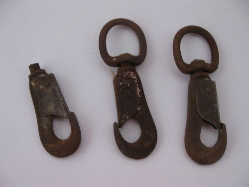 Vintage Rustic Rusty Clips Antique Tractor Cable Hook Primitive SteamPunk Lot