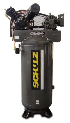 SCHULZ AIR COMPRESSOR - 7.5HP SINGLE PHASE - 80 GALLONS TANK - 30CFM - 175 PSI