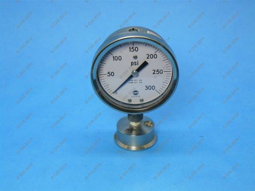 Usg/ametek cstg20l300 pressure gauge 2&#034; tri clamp sanitary 0-300 dry s/s lnc for sale