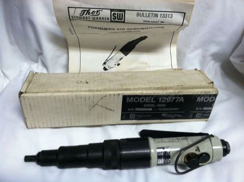 Vintage NOS THOR Stewart Warner #12977A torquers air screwdriver Made USA