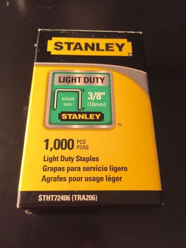 NEW  Stanley  Model # STHT72406 3/8 in. Light Duty Steel Staples (1000-Pack)