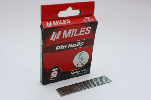 Box of 1000 14mm &#039;Miles&#039; Headless Pin Brad Nails 18 Gauge Type 8 / 180