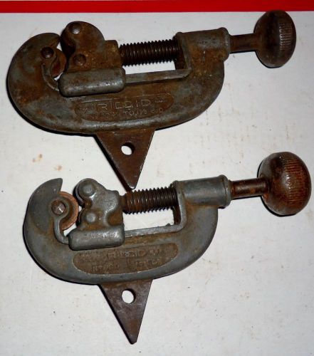 Vintage Lot of 2 Ridgid No. 000 00 Pipe Cutter 1/8&#034; to 1&#034;  3/16&#034; to 1 1/8&#034; O.D.