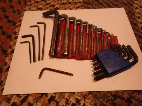 Lot of 23 Allen Vintage Allen Wrenches of a Variety of Sizes