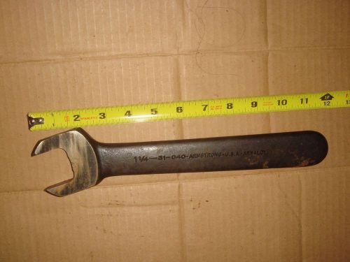 Armstrong 1 1/4&#034; -31-040 Single Head Open End Wrench  USA