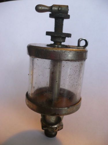 Vintage chrome brass glass oiler essex lubricator co. drip oiler hit miss engine for sale