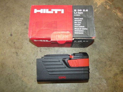 HILTI  CPC Lithium 36V battery  B36/2.6Ah high-capacity rechargeable NEW (569)