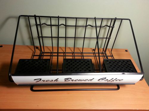 Retail Coffee Rack Display Wire Merchandiser FOR 3 CARAFES with trays EUC!
