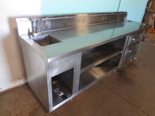 H.D. S.S. SERVER&#039;S SERVICE COUNTER, W/ 2 DRAWER WARMERS, HAND SINK, DIPPING WELL