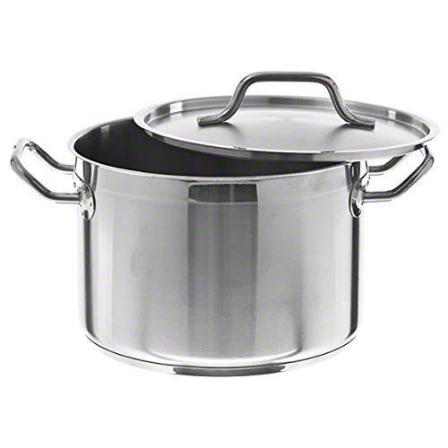 NEW Supera SP-8 Induction Ready Stainless Steel Stock Pot with Cover  8-Quart