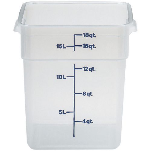 Cambro 18 qt. translucent camsquare food storage containers, 6pk translucent for sale
