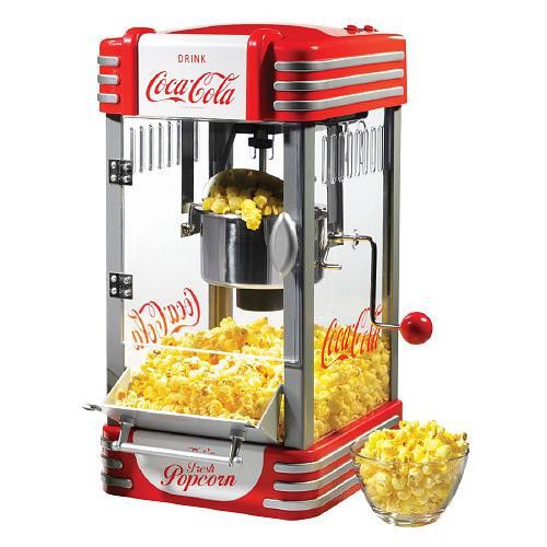 NEW Nostalgia Electrics Coca Cola Series RKP630COKE Kettle Popcorn Maker Machine