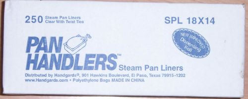 SPL 18 x14 (1) BOX OF 250 STEAM PAN LINERS CLEAR WITH TWIST TIES FREE SHIPPING